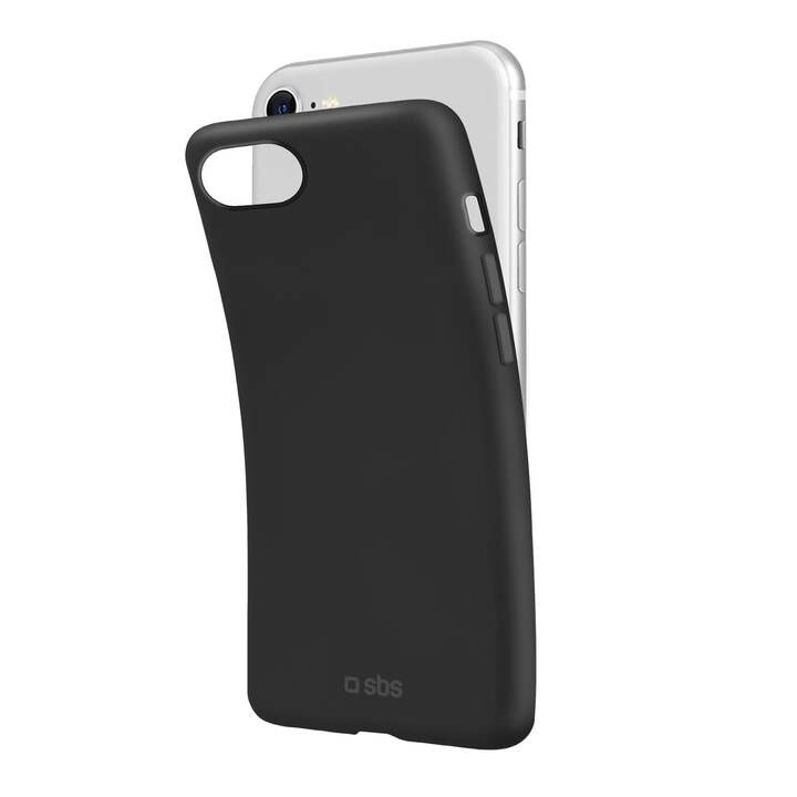 SBS Softcase Sensity (iPhone SE 2020, iPhone 8, iPhone 7, iPhone SE 2022, Schwarz)