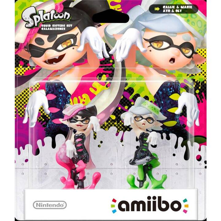 NINTENDO amiibo Splatoon Aioli + Limone Pack Figures (Nintendo Wii U, Nintendo Switch, Nintendo 3DS, Vert, Pink)