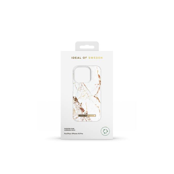 IDEAL OF SWEDEN Backcover (iPhone 15 Pro, Oro, Bianco)