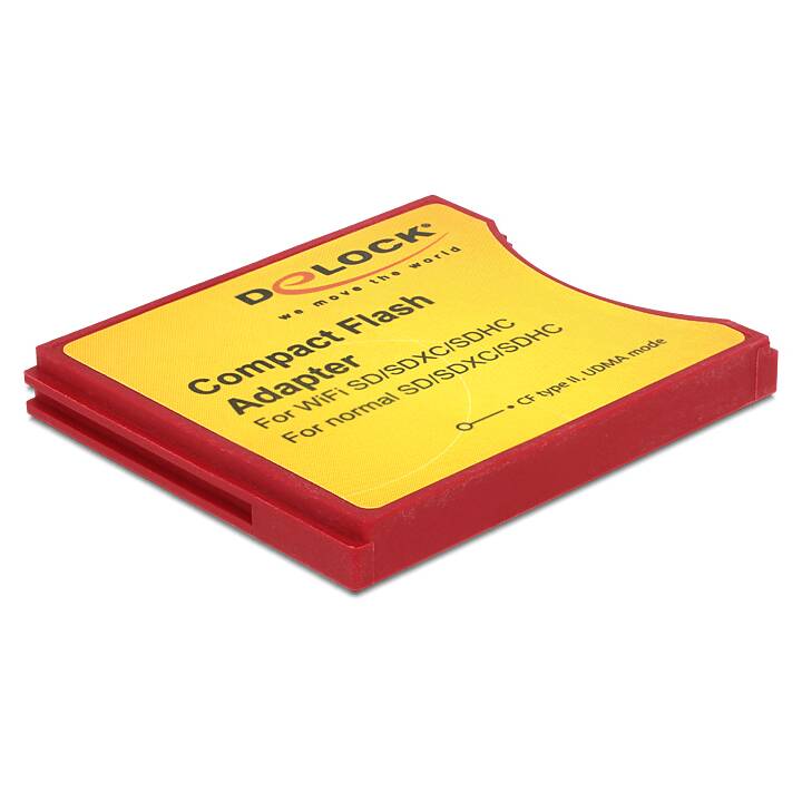 DELOCK CompactFlash Kartenadapter (Gelb, Rot)