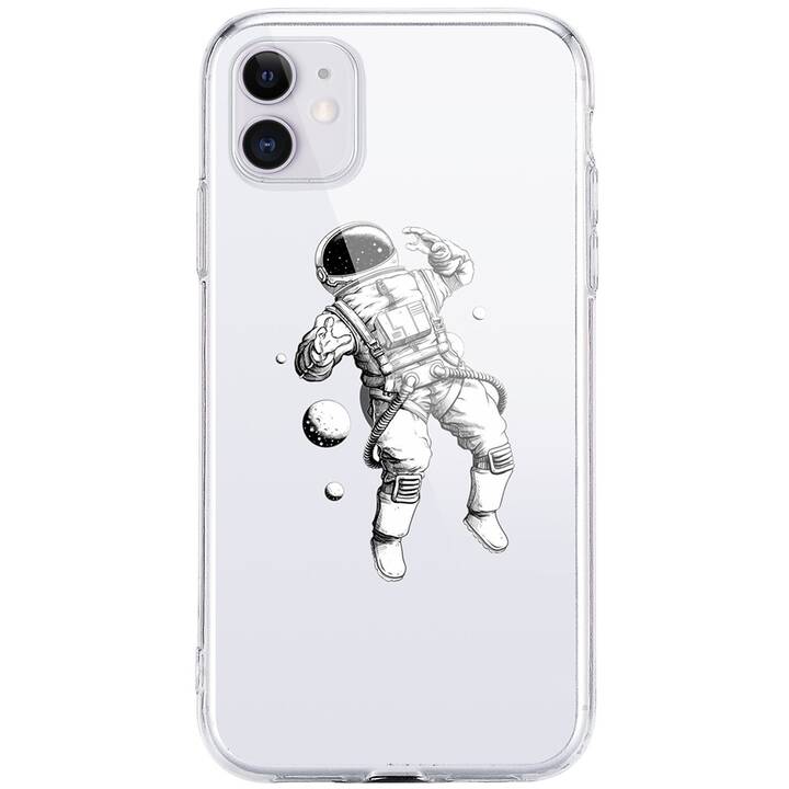 EG cover posteriore per iPhone 12 Pro Max 6.7" (2020) - nero - astronauta