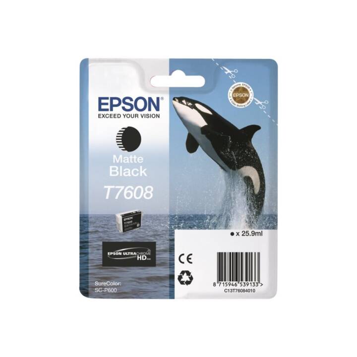 EPSON T7608 (Noir, Noir mat, 1 pièce)