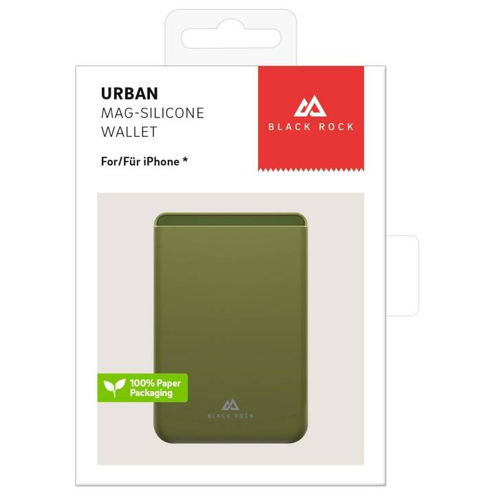 BLACK ROCK Support pour cartes MagSafe Urban Mag Wallet (Vert olive)