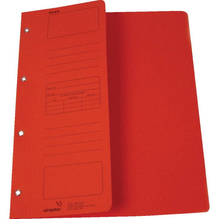 SIMPLEX Chemises de presentation (Rouge, A4, 1 pièce)