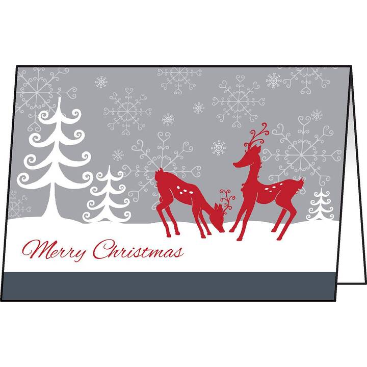 SIGEL Cartolina di Natale (Natale / Avvento, A6, Grigio, Rosso, Bianco)