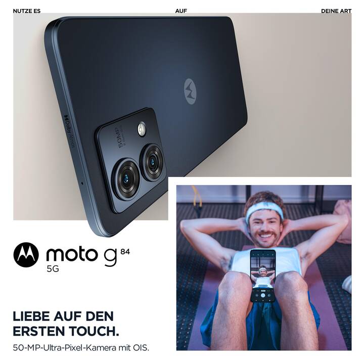 MOTOROLA Moto G84 (256 GB, Bleu nuit, 6.55", 50 MP, 5G)