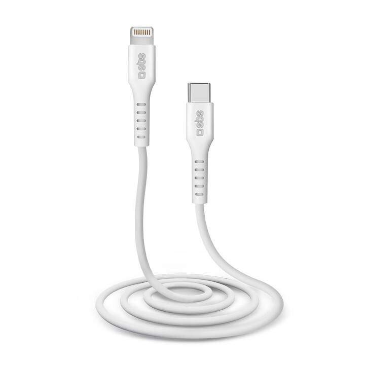 SBS Câble (Lightning, USB Type-C, 1 m)