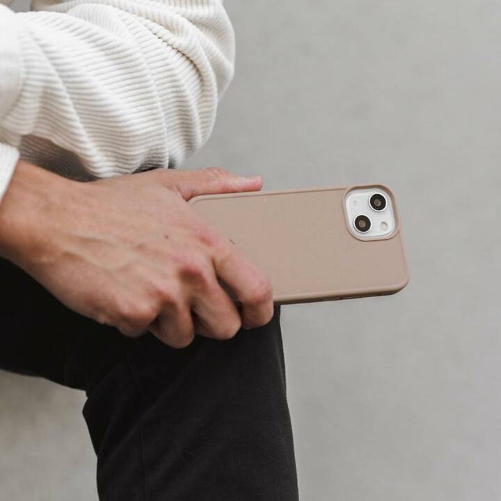 WOODCESSORIES Backcover (iPhone 14 Plus, iPhone 14, Unicolore, Marrone, Grigio talpa, Grigio-marrone)