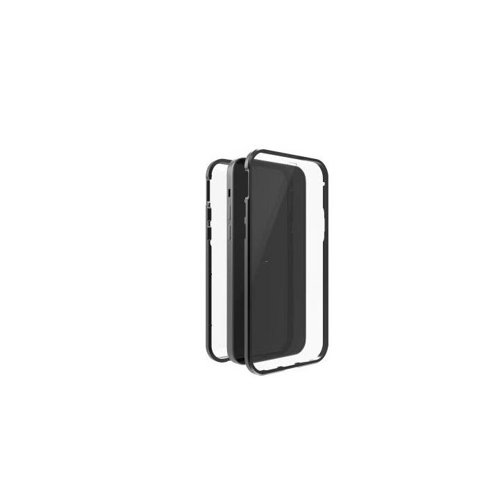 BLACK ROCK Hardcase 360° Glass (iPhone 13, Transparent, Schwarz)