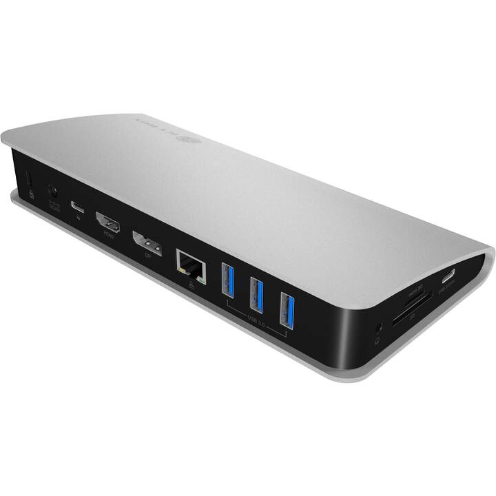 ICY BOX Stazione d'aggancio IB-DK2408-C (DisplayPort, HDMI, USB 3.1 di tipo C, 3 x USB 3.0 di tipo A, RJ-45 (LAN), USB 3.0 di tipo C)