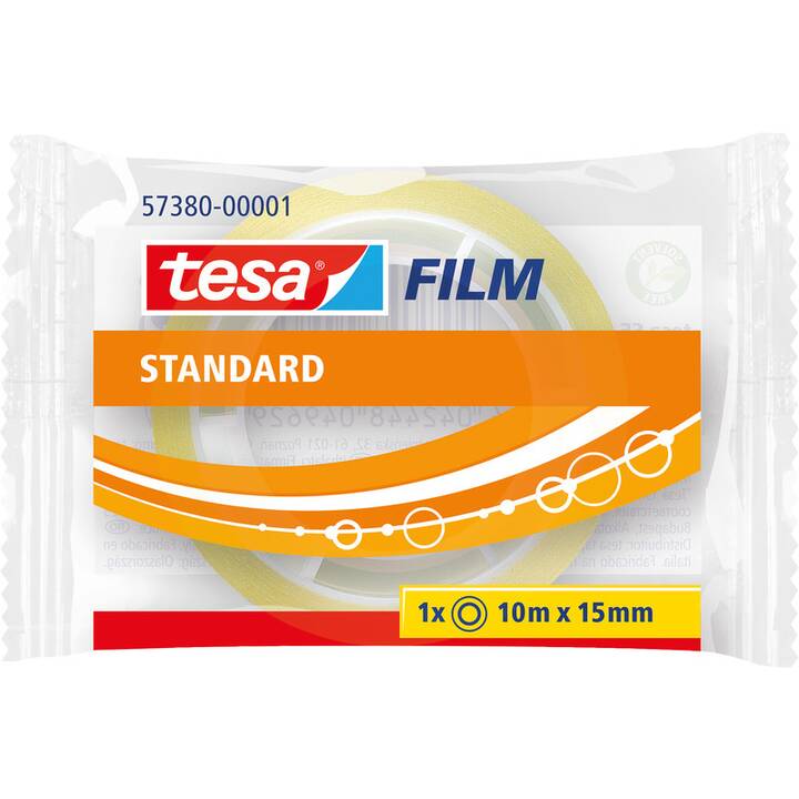TESA Büroklebeband Film Standard (15 mm x 10 m, 1 Stück)