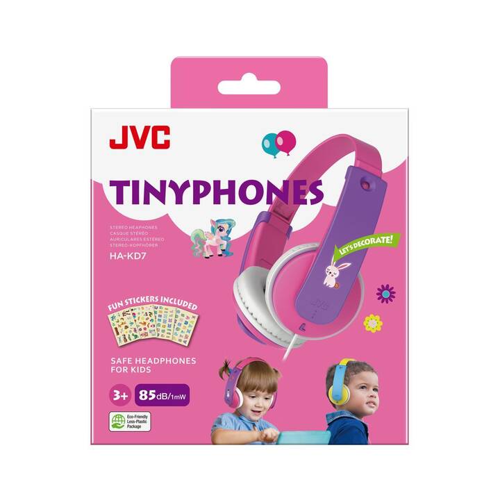 JVC HA-KD7-PN Cuffie per bambini (Pink)