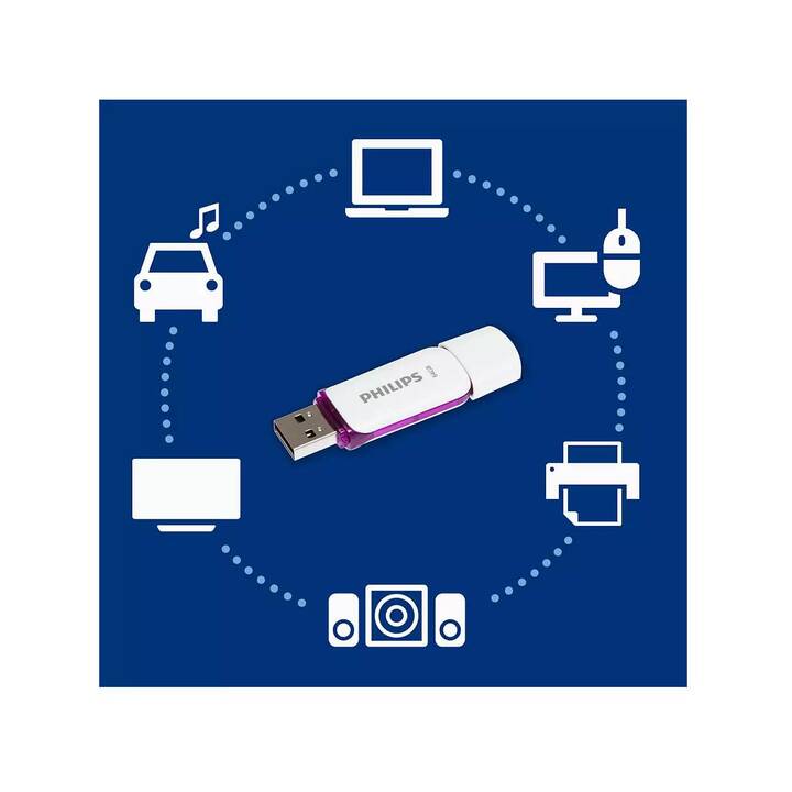 PHILIPS USB-Stick Snow Duo (64 GB, USB 2.0 Typ-A)