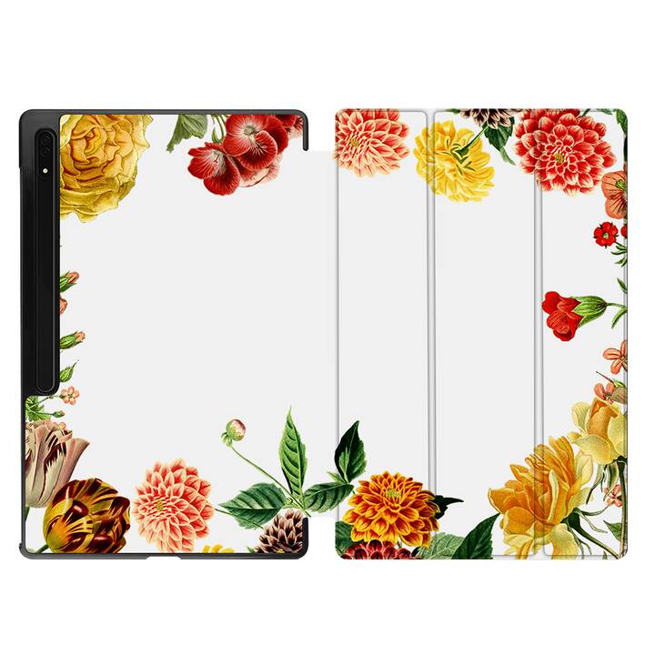 EG Hülle für Samsung Galaxy Tab S8 Ultra 14.6" (2022) - Orange - Blume