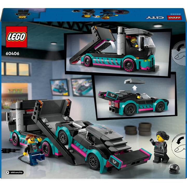 LEGO City Auto da corsa e trasportatore (60406)