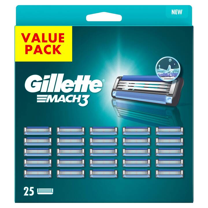 GILLETTE Lame de rasoir Mach3 (25 pièce)