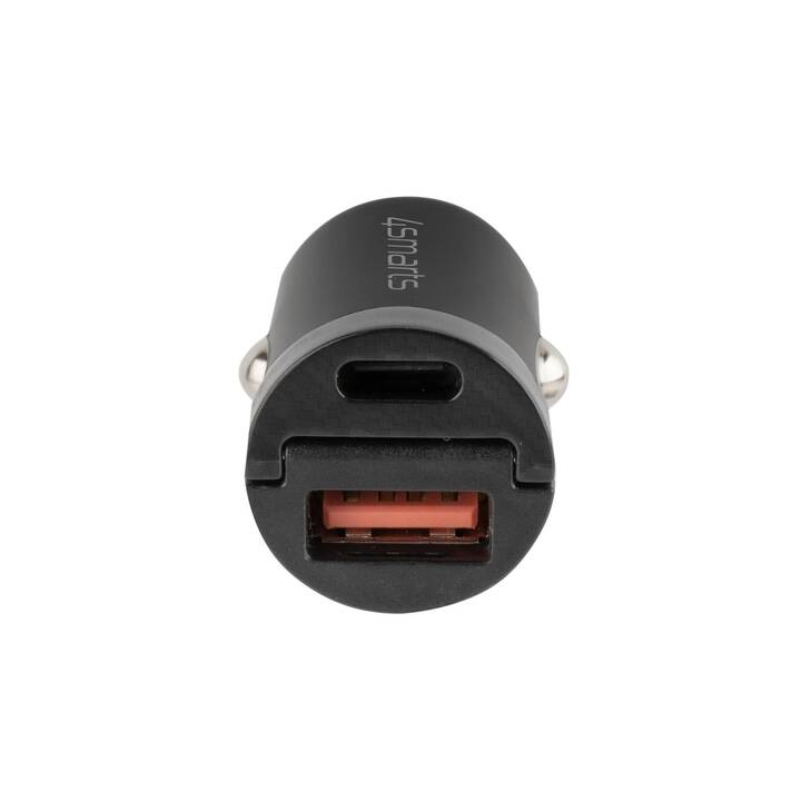 4SMARTS Caricabatteria auto VoltRoad Pico Dual (20 W, Presa accendisigari, USB di tipo C, USB di tipo A)