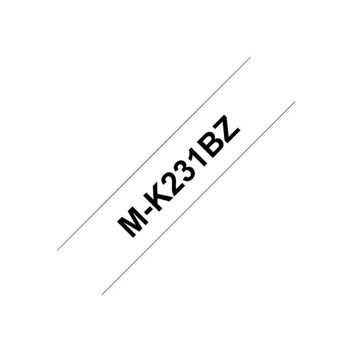 BROTHER M-K231BZ Ruban d'écriture (Noir / Blanc, 12 mm)