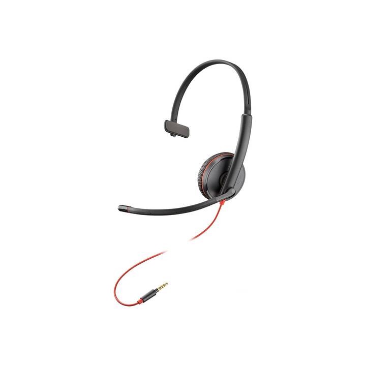 POLY Office Headset Blackwire 3215 (On-Ear, Kabel, Schwarz)