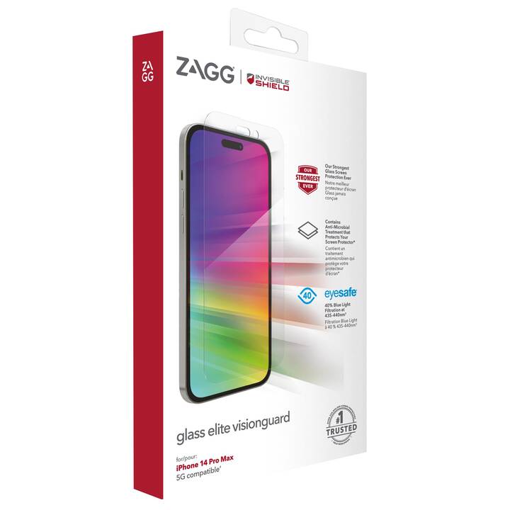 ZAGG Displayschutzglas InvisibleShield Elite VisionGuard+ (iPhone 14 Pro Max, 1 Stück)