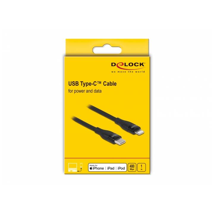 DELOCK Câble (Lightning, USB-C, 1 m)