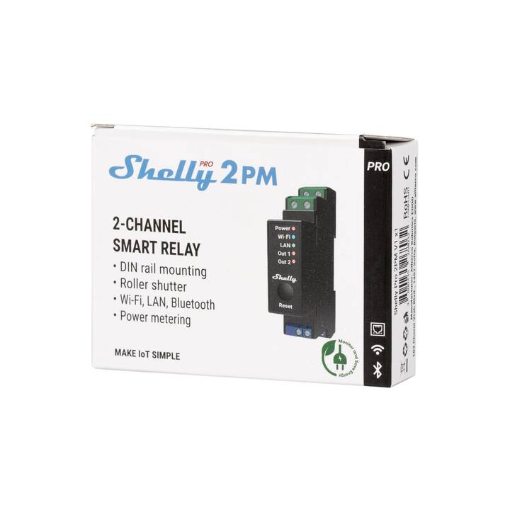 SHELLY Actionneur d'interruption Shelly Pro 2PM