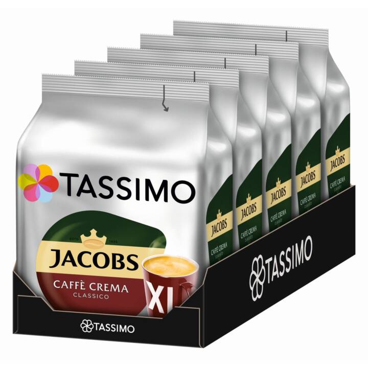 TASSIMO Capsules de Café Café crème Classico XL Jacobs (5x 16 Pièce)