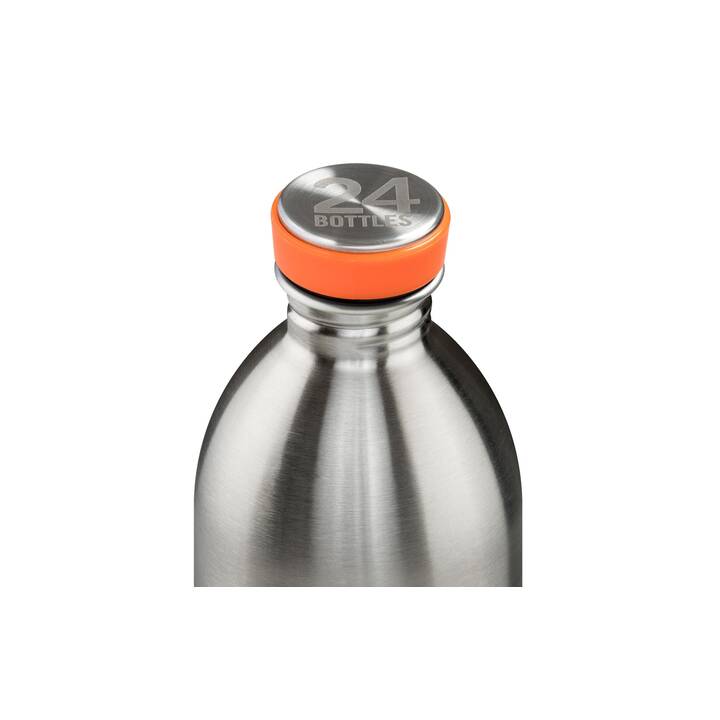 24BOTTLES Trinkflasche Urban Steel (1 l, Silber)