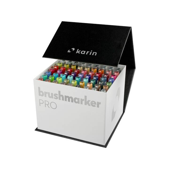 KARIN Marqueur créatif Brush Marker Pro Mega Box (Multicolore, 60 pièce)