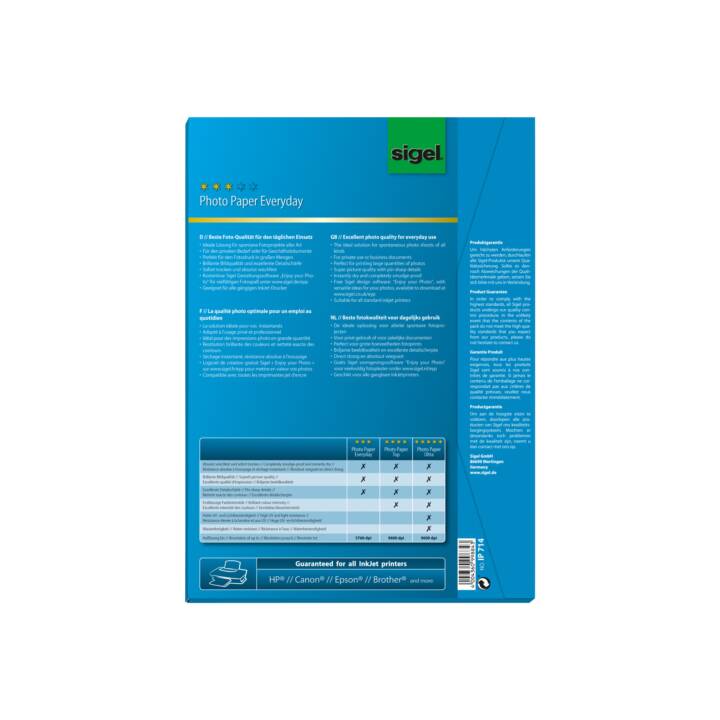 SIGEL Everyday plus Fotopapier (50 Blatt, A4, 170 g/m2) Interdiscount
