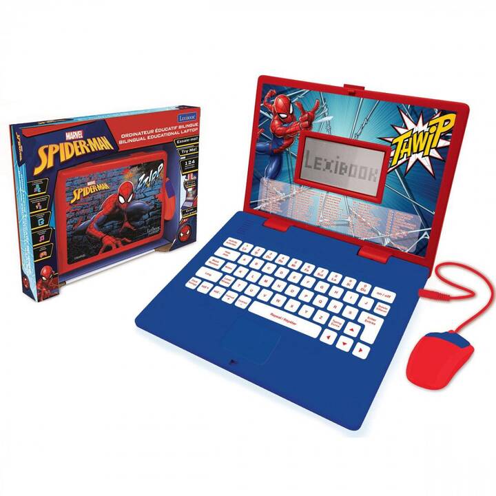 LEXIBOOK Computer portatile per bambini Disney Marvel Spider-Man (EN, FR)