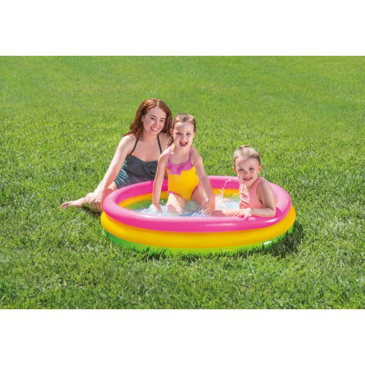 INTEX Piscina per neonati e bambini Sunset Glow (114 cm  x 114 cm  x 25 cm)