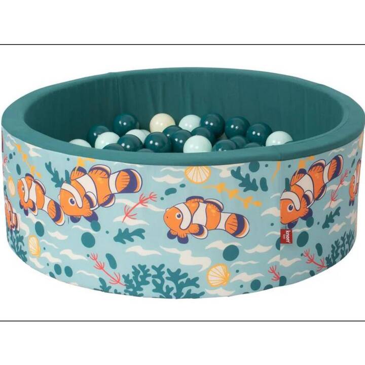 KNORRTOYS Piscina di palline Soft Clownfish (Blu-verde, Arancione, Blu chiaro, Creatura marina)