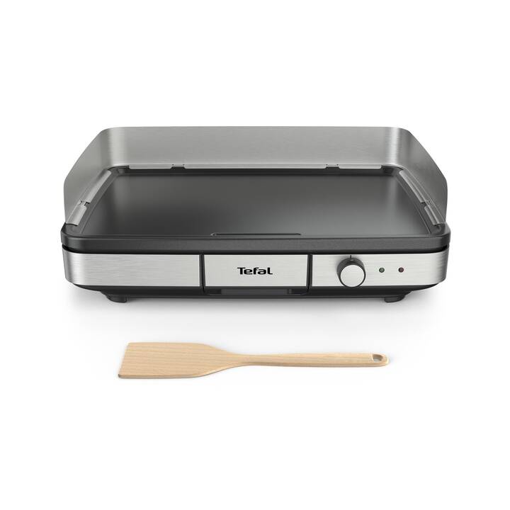 TEFAL Maxi Plancha Gril électrique (Argent, Noir, Acier inox)