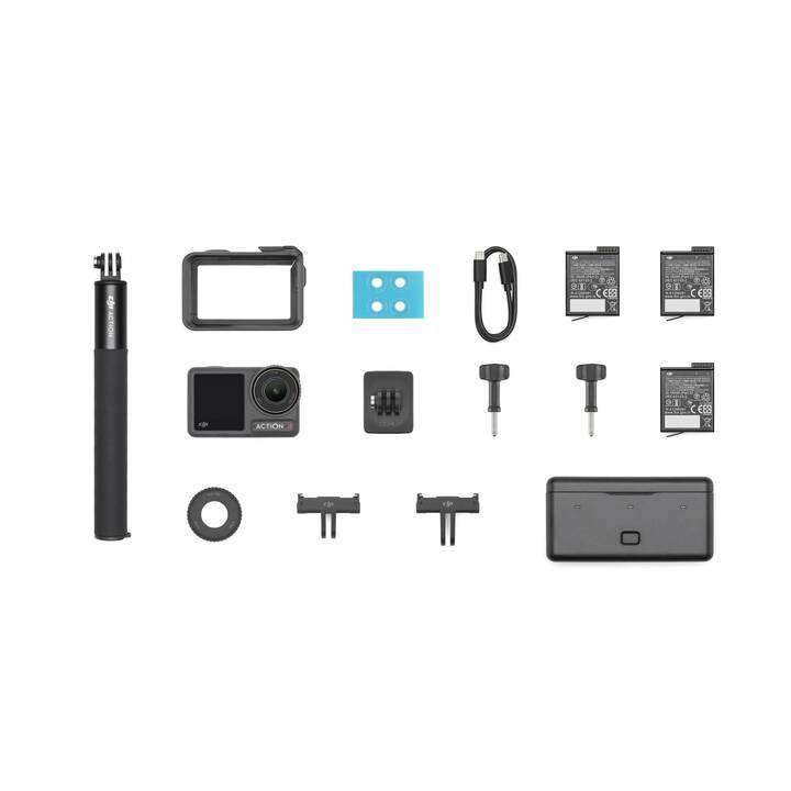 DJI Osmo Action 4 Adventure Combo (3840 x 2880, Schwarz)