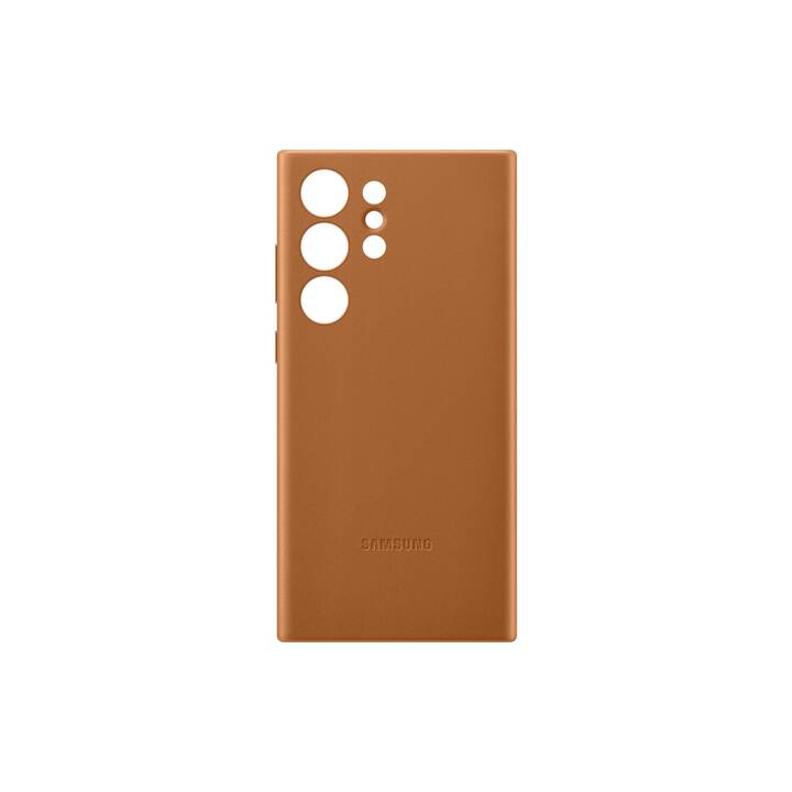 SAMSUNG Backcover Leather (Galaxy S23 Ultra, Camel)