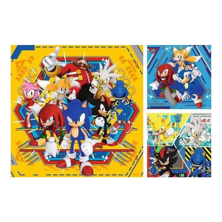RAVENSBURGER Sonic Puzzle (3 x 49 pezzo)
