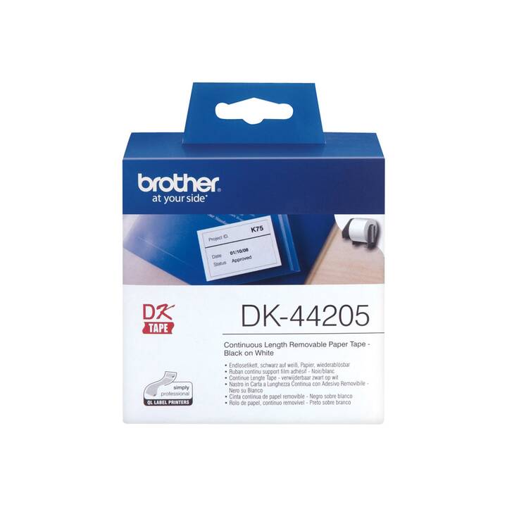BROTHER DK-44205 Thermoetikettenrolle (1 Stück, 62 mm x 30.48 m)