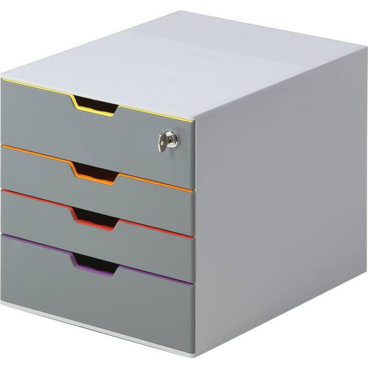 DURABLE Büroschubladenbox Varicolor (A4, 280.0 mm  x 292.0 mm  x 356.0 mm, Grau)