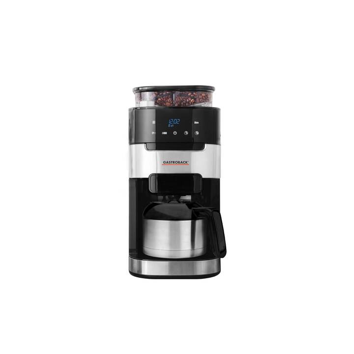 GASTROBACK Grind & Brew Thermo (1000 W, Silber, Schwarz, EU-Version)
