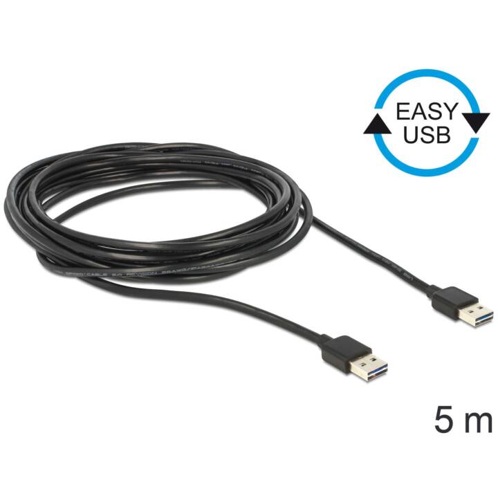 DELOCK Câble USB (USB 2.0 de type A, USB 2.0 de type A, 5 m)