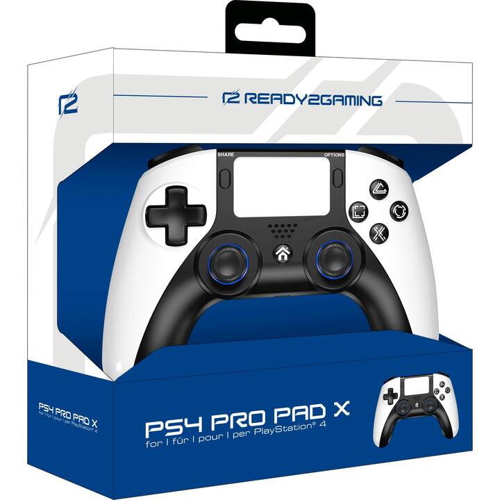 READY2GAMING PS4 Pro Pad X Controller (Weiss, Schwarz)