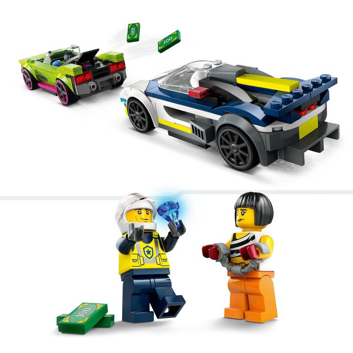 LEGO City Verfolgungsjagd mit Polizeiauto und Muscle Car (60415)