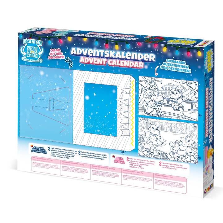 CRAZE Tiere Inkee Hippo 2022 Spielwaren Adventskalender