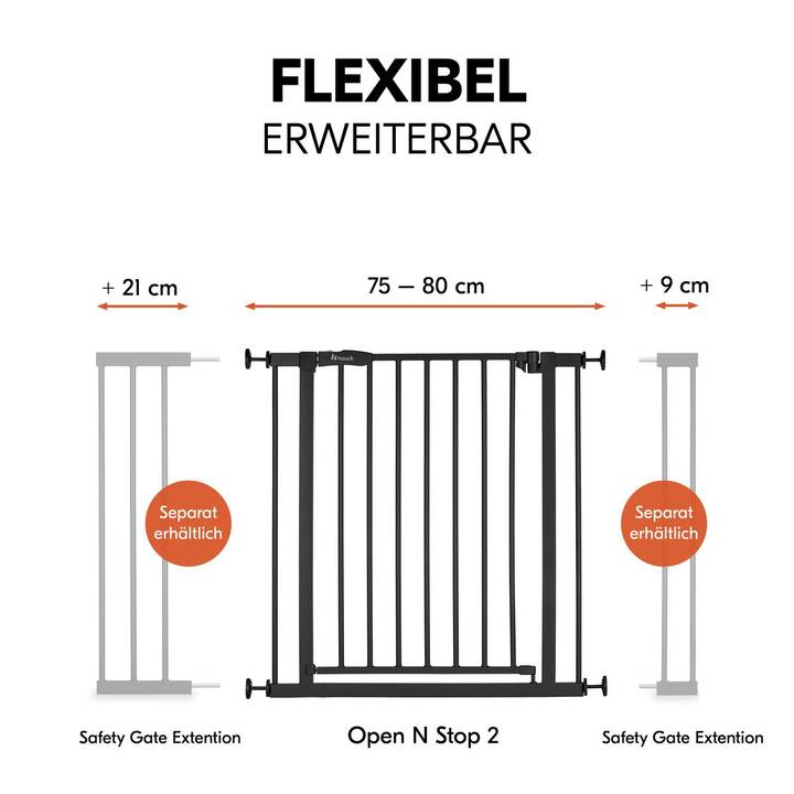 HAUCK Türschutzgitter Open N Stop 2 (75 cm - 80 cm)