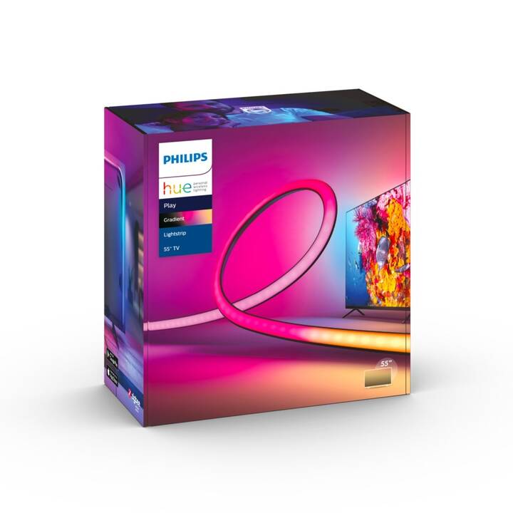 PHILIPS HUE Play Gradient Lightstrip TV 55 Zoll LED Light-Strip (216.5 cm)