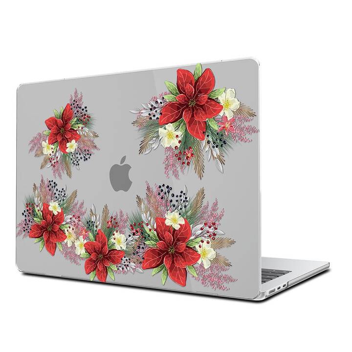 EG Coque rigide (MacBook Air 13" M3 2024, Fleurs, Orange)