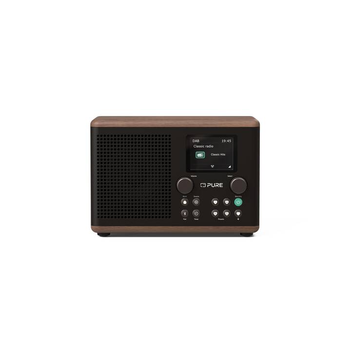 PURE Classic H4 Radio pour cuisine / -salle de bain (Brun, Noir)
