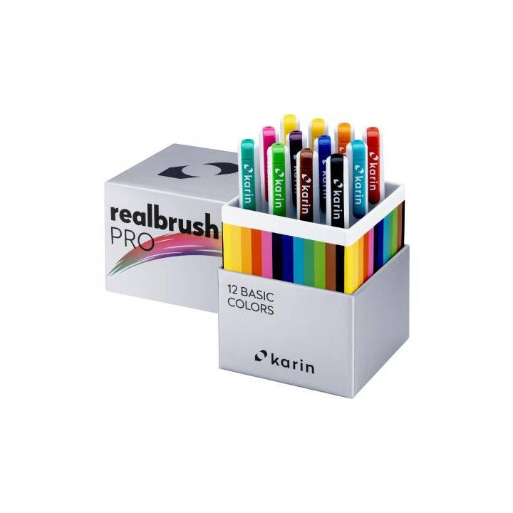 KARIN Real Brush Pro Crayon feutre (Multicolore, 12 pièce)