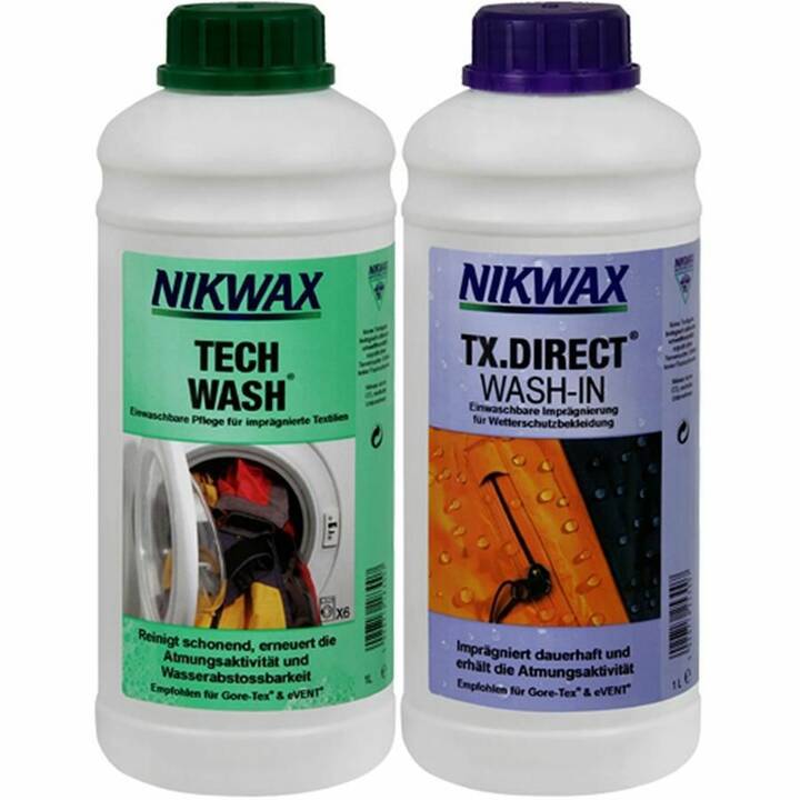 NIKWAX Imprägnierungsmittel Tech Wash & TX.Direct Wash-In (2 x 1000 ml, Flüssig)